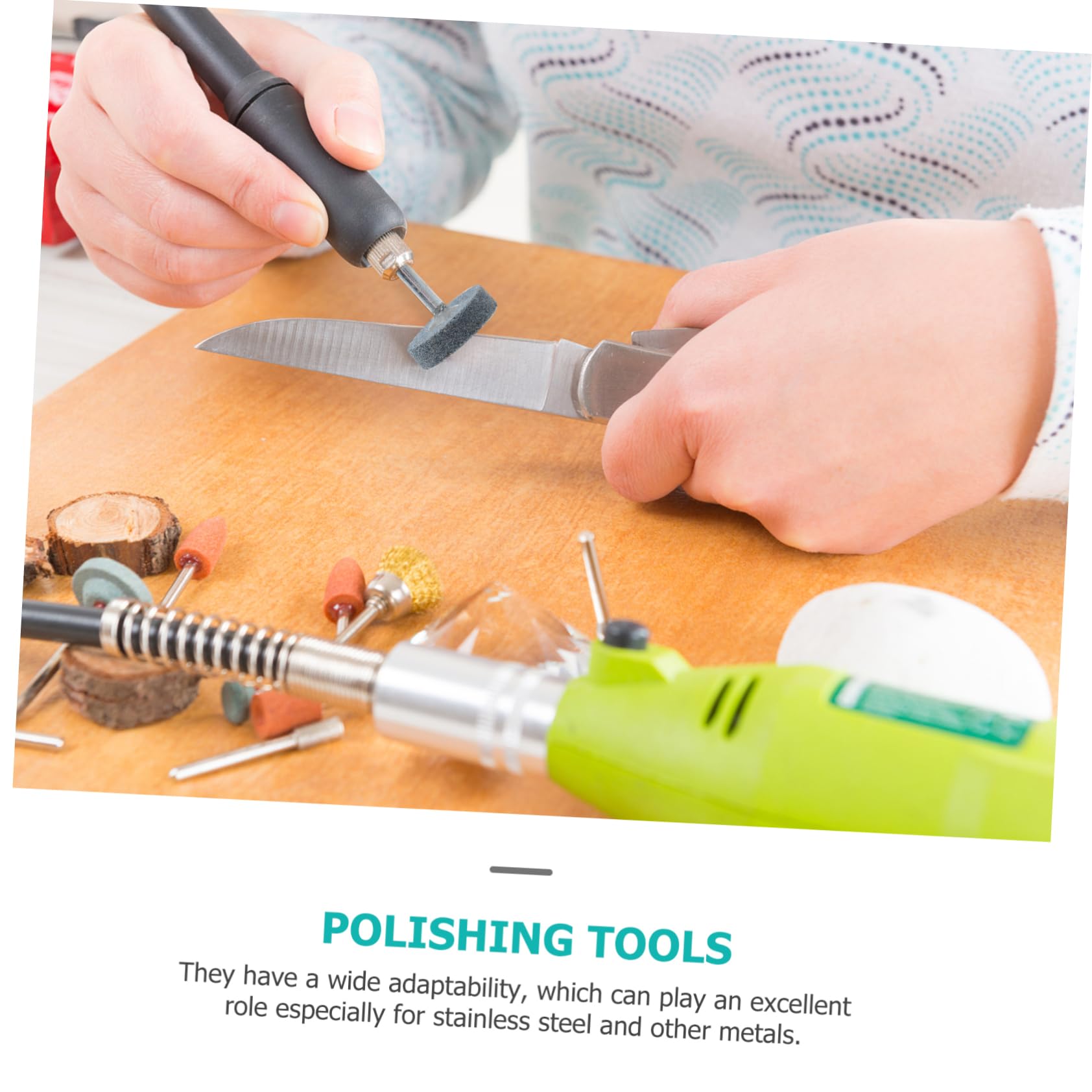 HOMSFOU Practical t Shape Grinding Wheel Heads 10pcs Sanding Wheel Handle Mini Polishing for for Metal Polishing