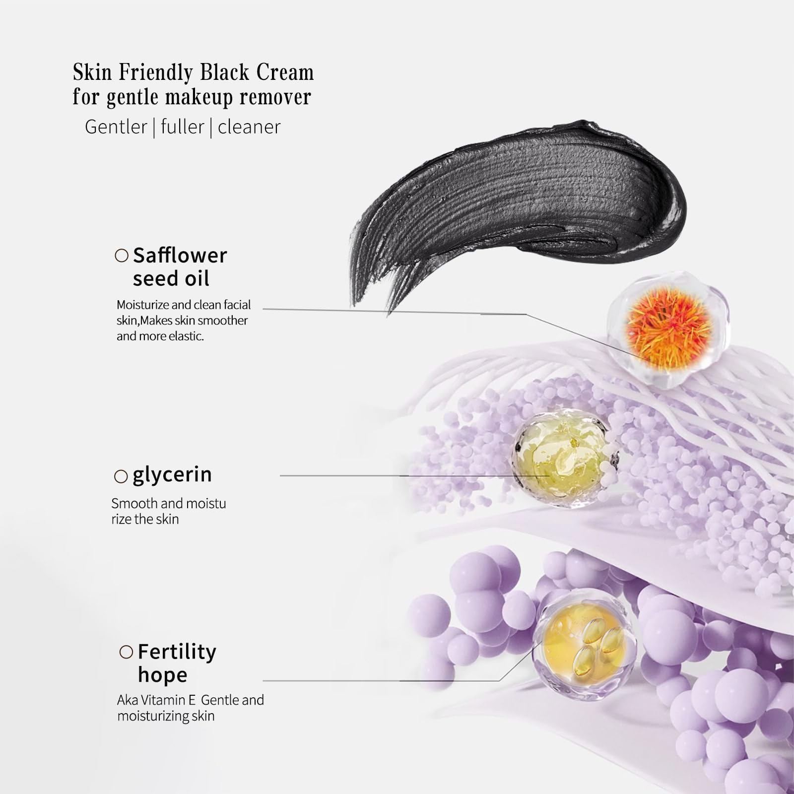 Crema limpiadora desmaquillante impermeable para ojos, cara y labios, bálsamo hidratante de limpieza profunda, suave fusión de maquillaje para todo tipo de piel 3