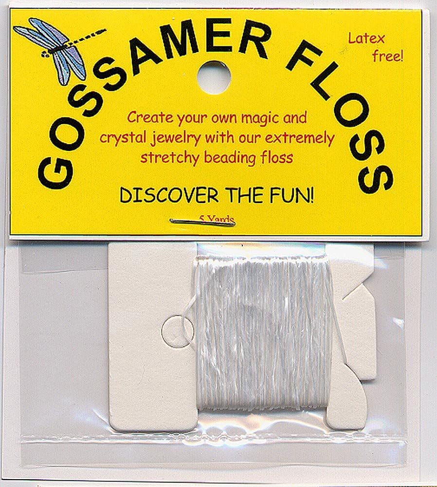 Creatives White Gossamer Floss Thread Beading Cord, 0.5mm, 5yds