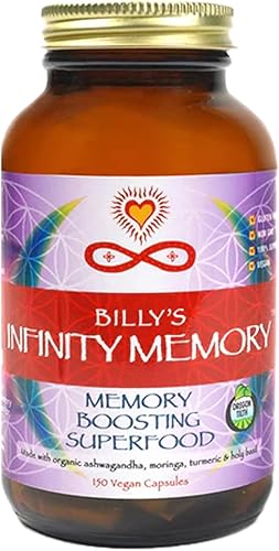 Suplemento de memoria y enfoque infinito Combustible cerebral superalimento con hongo de melena de león orgánico, Ashwagandha, albahaca sagrada y