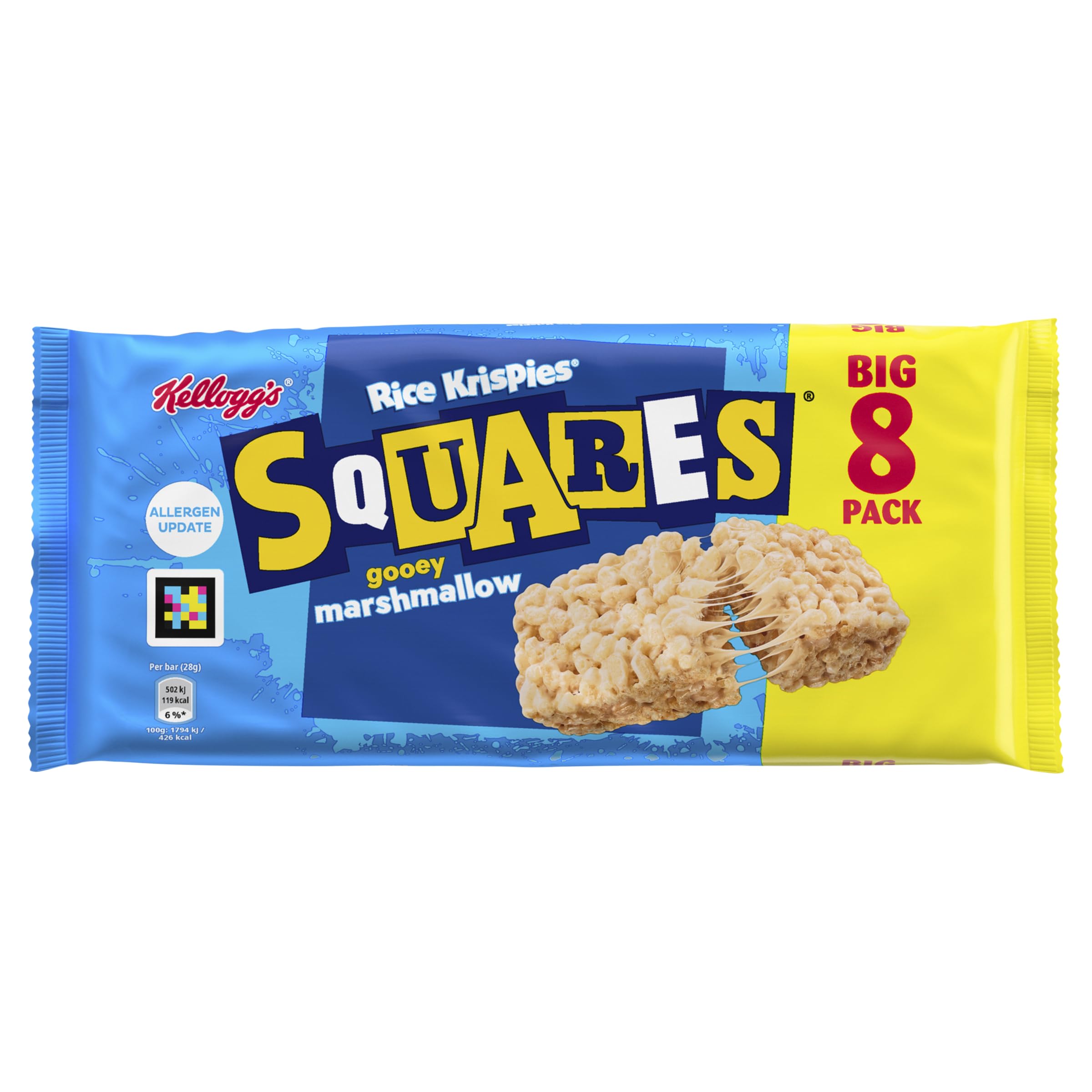 Kellogg's Rice Krispies Squares Marshmallow Snack Bars 8 x 28g