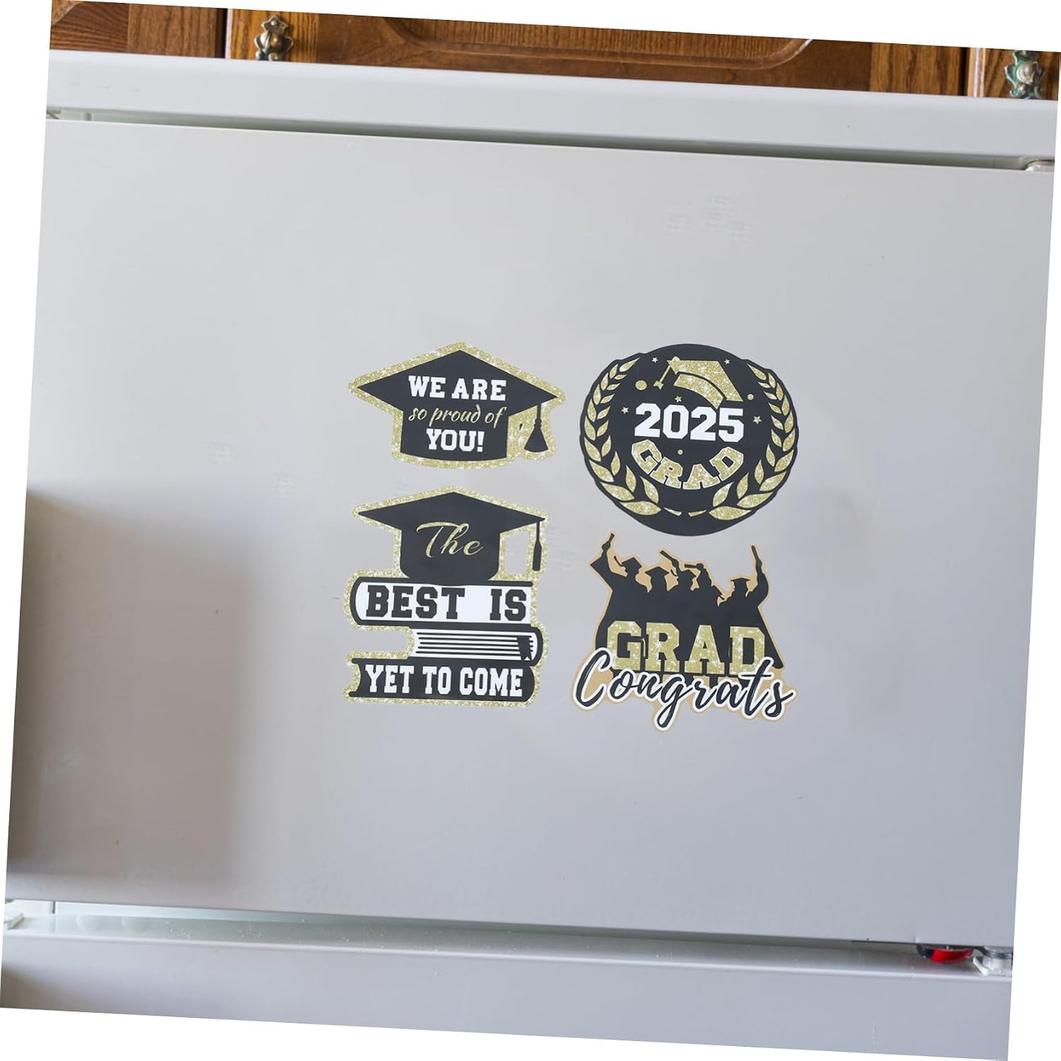 LIFKOME 1set Graduation Car Magnets for Decor Vibrant Stickers for Vehicles and Fridges for Celebrating Graduates Unique Design Gowns Caps Stars for Graduation Season