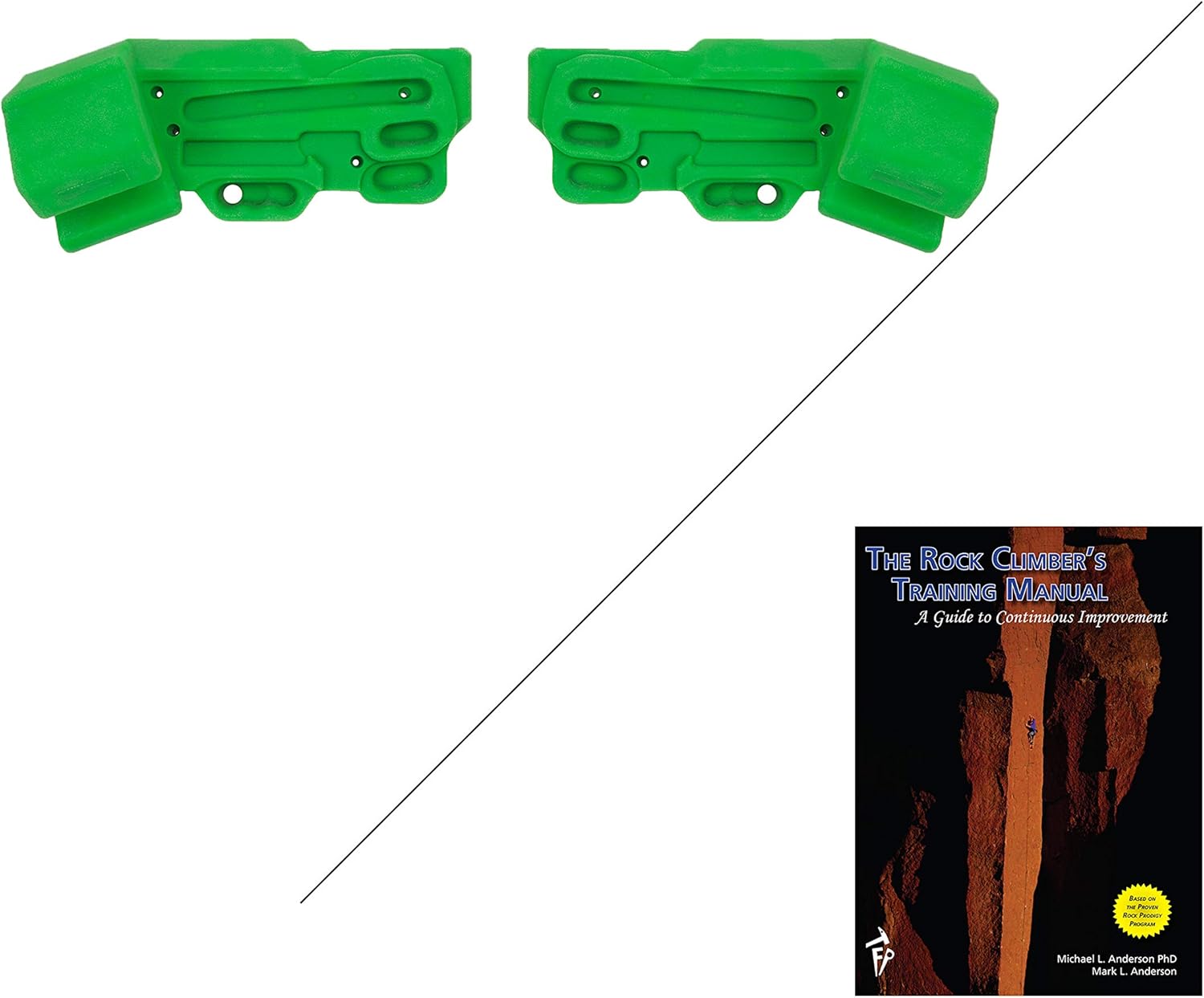 TRANGO Rock Prodigy Forge Expert Package (Green Forge - 24 Grips, Expert Package (No Pulley)) | Rock Climbing Training Devices
