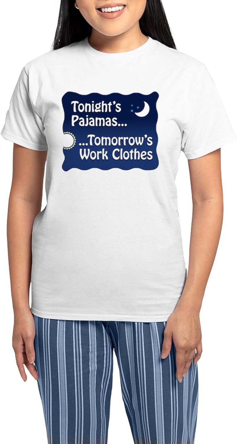 CafePress Tomorrow's Women's Light Pajamas Women's Novelty Cotton Pajama Set, Comfortable PJ Sleepwear