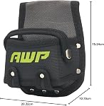 AWP Poche de mesure de bande avec clip de ceinture métallique et boucle de tunnel, accessoire de courroie d'outils