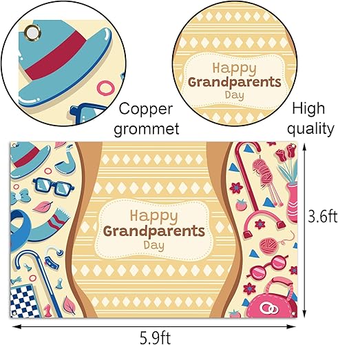 Miniatura 3 de Sunwer Telón de fondo para cabina de fotos del día de los abuelos, decoración de fiesta, escuela, aula, decoración de fondo para colgar en la pared
