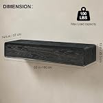 Floating TV Stand, 63in Modern Wall-Mounted Entertainment Center with 3 Flip-Down Cabinet Doors, Minimalist TV Console for Living Room Bedroom Media Room, Black