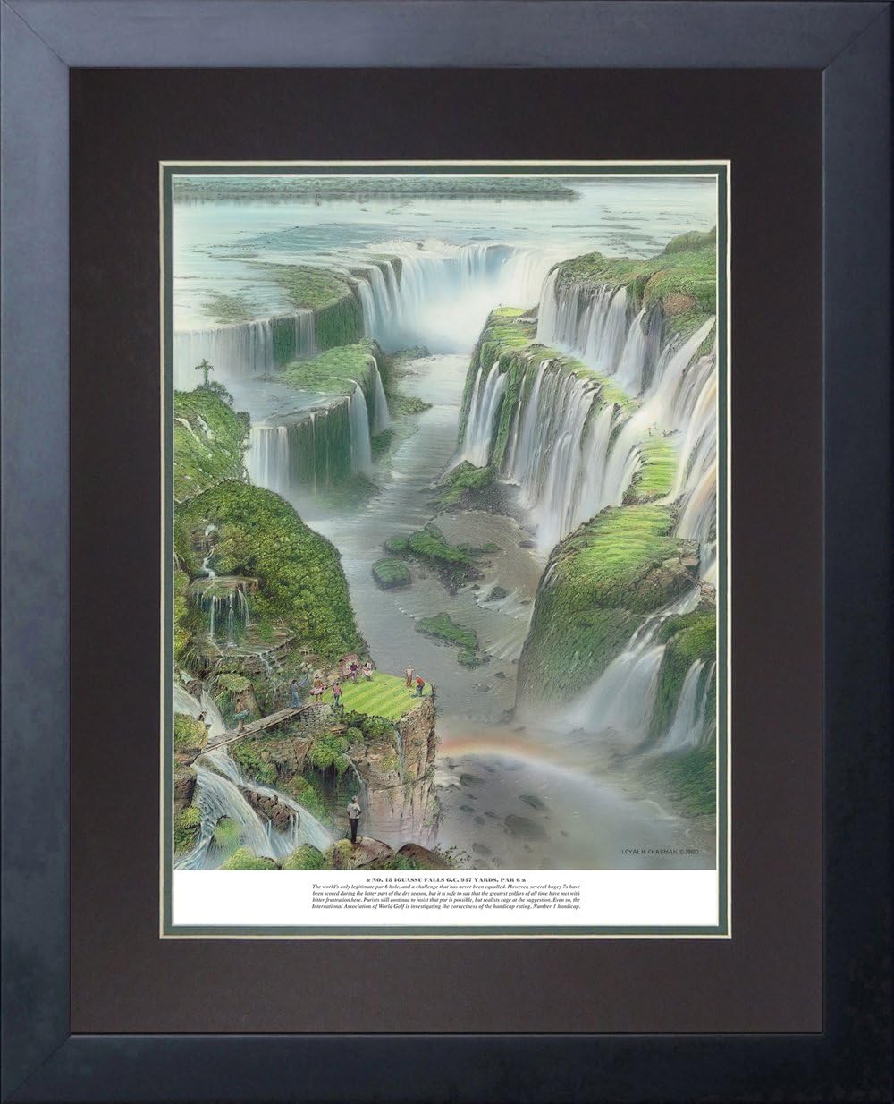 Legends Never Die "Infamous 18 Golf Holes" Double Matted Official Lithograph Print