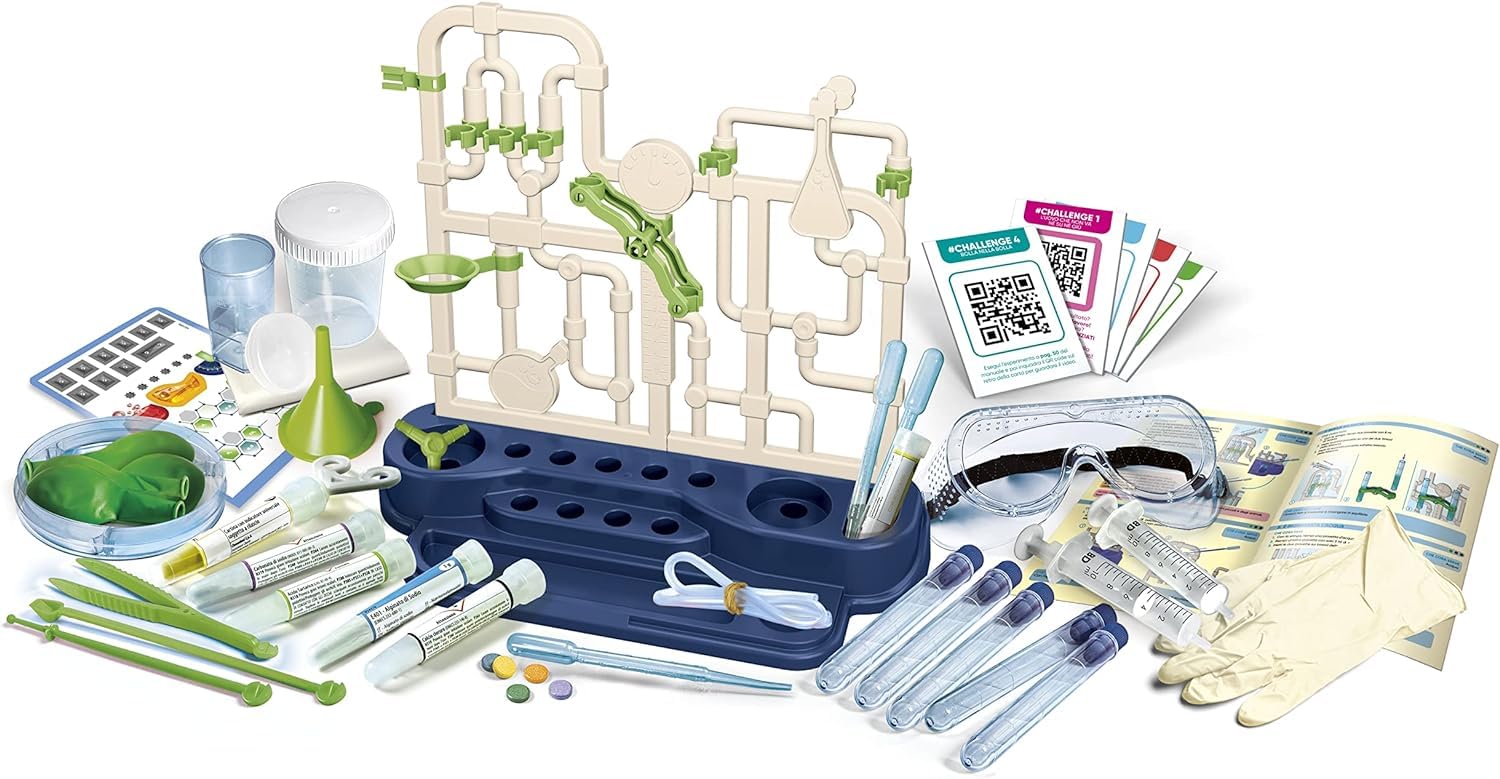 Clementoni Super Labo De Chimie – Coffret Scientifique, 8 Ans Et +, Fabriqué En Italie, Avec Application