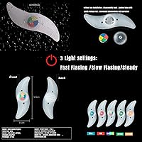 Vista 2 de 5 luces LED coloridas para rueda de bicicleta, impermeable, fácil de instalar, luces LED con 3 modos, para decoración de radios de bicicleta
