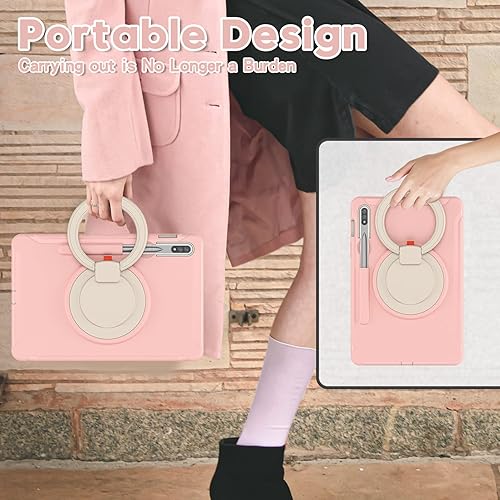 Vista 2 de ORIbox Defender - Funda para Samsung Galaxy Tab S8/Tab S7 de 11 pulgadas, protección contra caídas de cuerpo completo, parachoques 3 en 1 a prueba