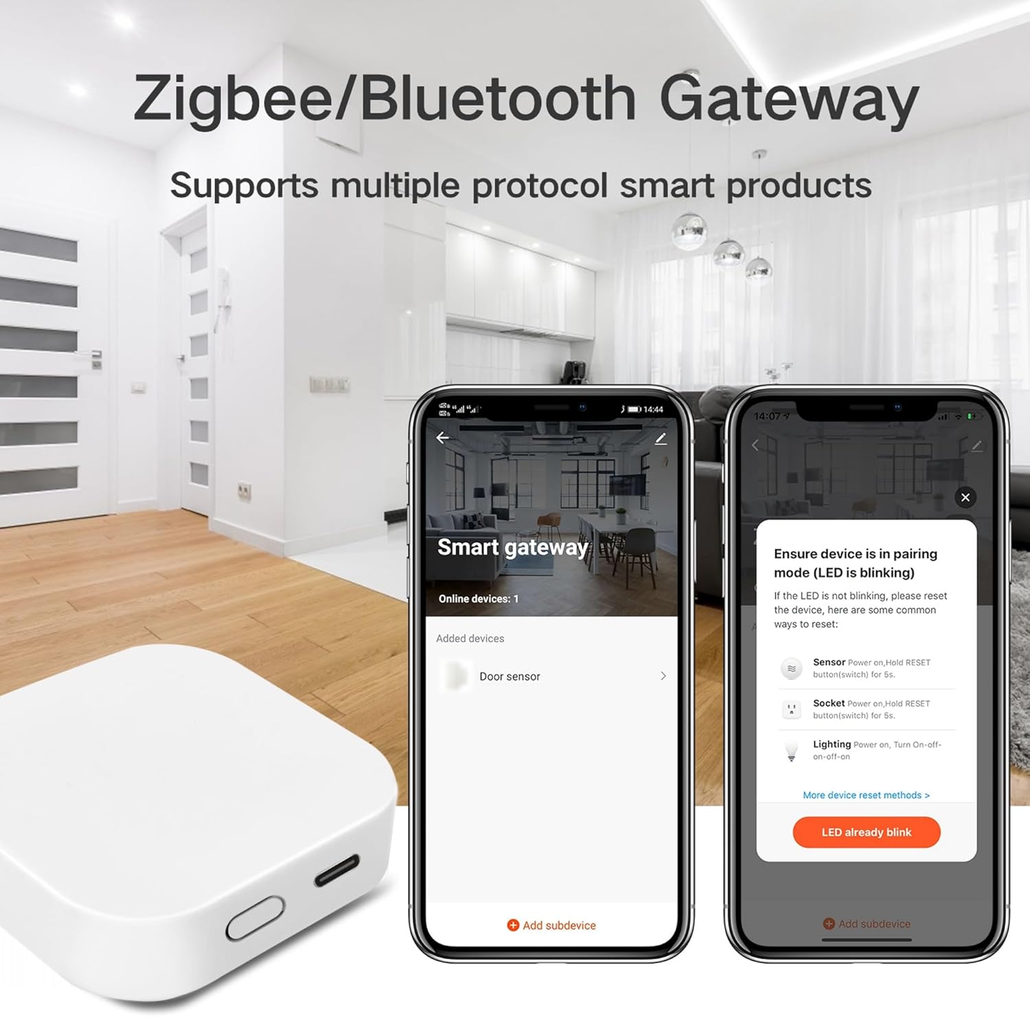 Tuya Smart Multi-Mode Gateway, Zigbee 3.0, BLE, Bluetooth Mesh, Smart Home Wireless Hub for Home Automation, 2.4GHz WiFi Only, APP Control, Voice Control, Compatible with Alexa, Google Assistant 8 71+VMSDvpnL. AC SL1500
