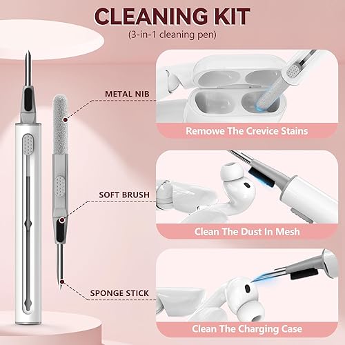 Vista 8 de Inesore Funda para AirPods Pro 3 2025 con cerradura, para mujeres, bonita funda floral compatible con Apple Airpods Pro de 3ª