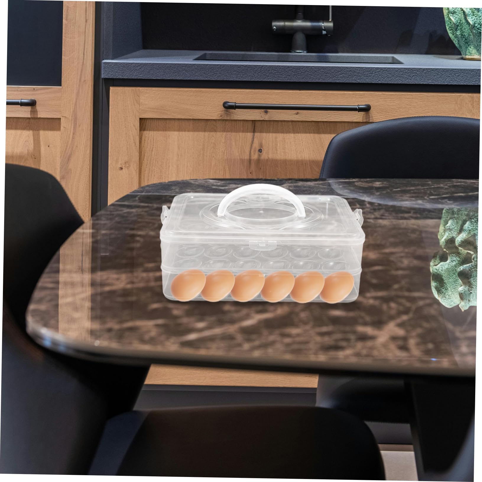 COLLBATH Eierhalter Aus Kunststoff Mit Deckel Stapelbar Für 48 Eier Eier-aufbewahrungsbox Transparent Für Kühlschrank Und Küche