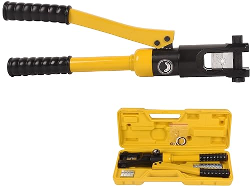 Herramienta de prensado hidráulico de 12 toneladas Rango de 8 AWG-250 MCM Herramienta de prensado de barandillas de cable de batería de 0.55