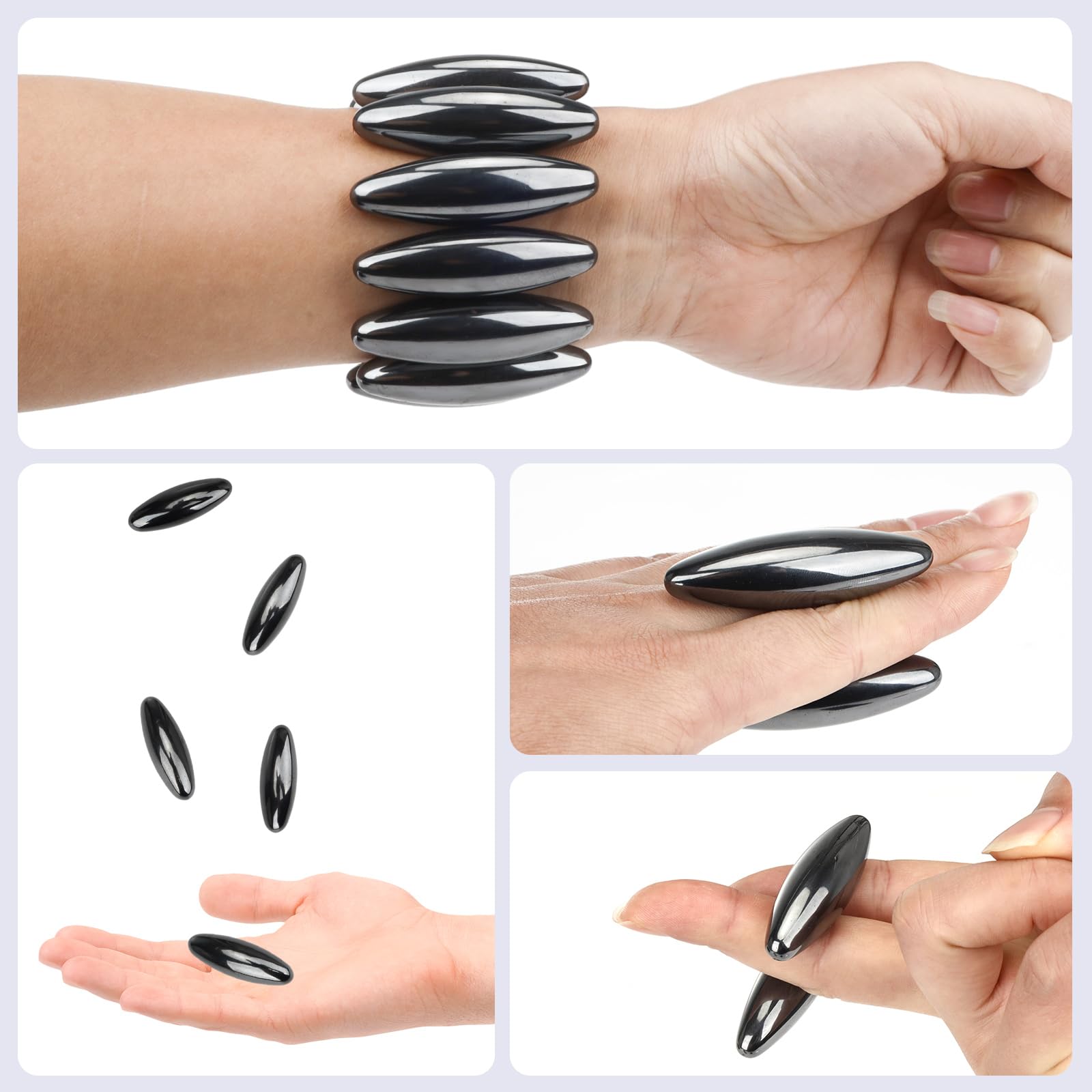 60x18mm Aimants Forts, 12 Aimants Ovales, Jouets pour Le Bout des Doigts, Jouets pour Le TDAH, Magnet de Décompression Adaptés à l'éducation, au Divertissement.