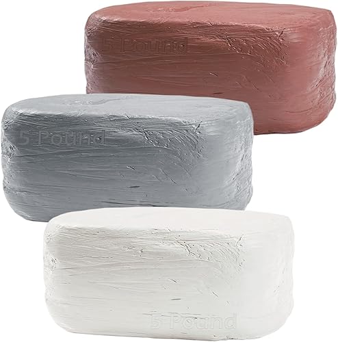 Miniatura 10 de ReArt Arcilla natural seca al aire, para esculpir, lanzamiento de ruedas, construcción a mano, arcilla de modelado multiusos de 10 libras para