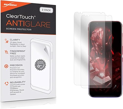 Miniatura 2 de BoxWave ClearTouch - Protector de pantalla compatible con Nubia Red Magic 5S – ClearTouch Anti-reflejo (paquete de 2), antihuellas, mate, para Nubia