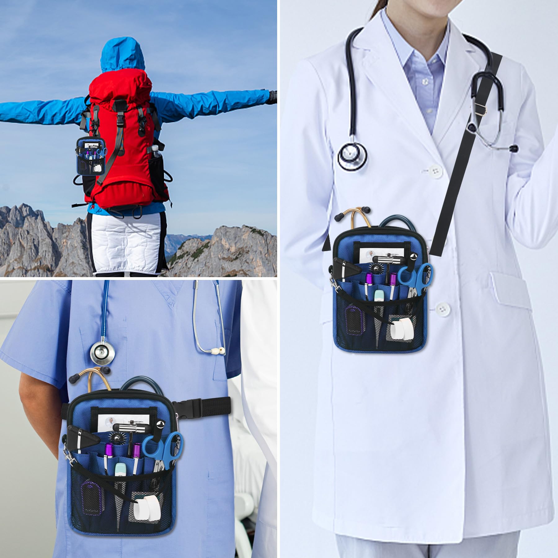 BOVKE Nurse Fanny Pack with Medical Gear Pockets, Tape Holder - Image 2