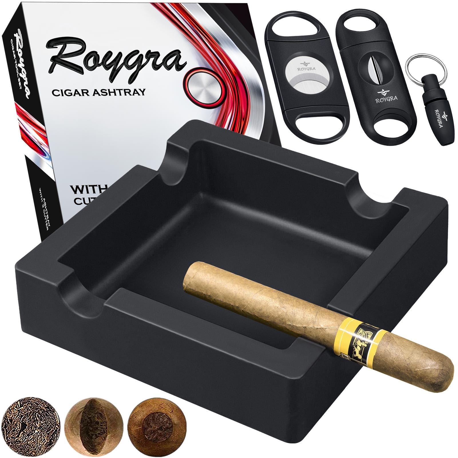 Amazon.com: roygra Outdoor Ashtray, Ash Tray Outdoors, Cigar Ashtray for  Outside Patio with 3 Cutter, Silicone Ashtrays for Outdoors with 4 Holder,  Cigars Smoking Accessories for Men, Home Décor Smokers Indoor :