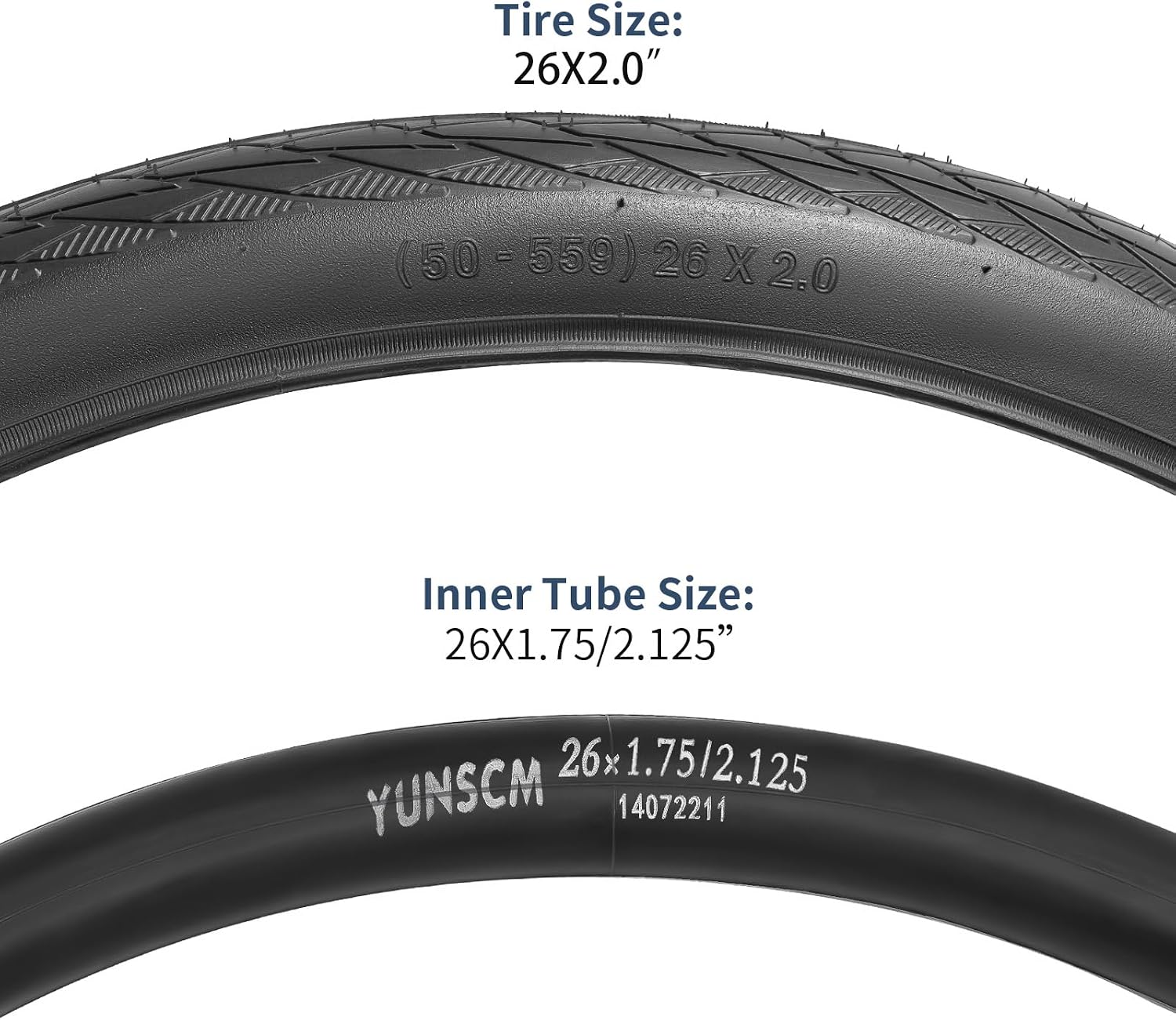 2本セット,26 2.0 タイヤ,26x2.0 50-559 自転車タイヤ 穿刺防止 + 26x1.75/2.125 【スピルブロッカーダイク】