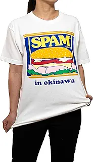 [スパム] tシャツ BURGER 正規品 白 ホワイト メンズ レディース 男女兼用 綿 コットン ハンバーガー ご当地 平面缶