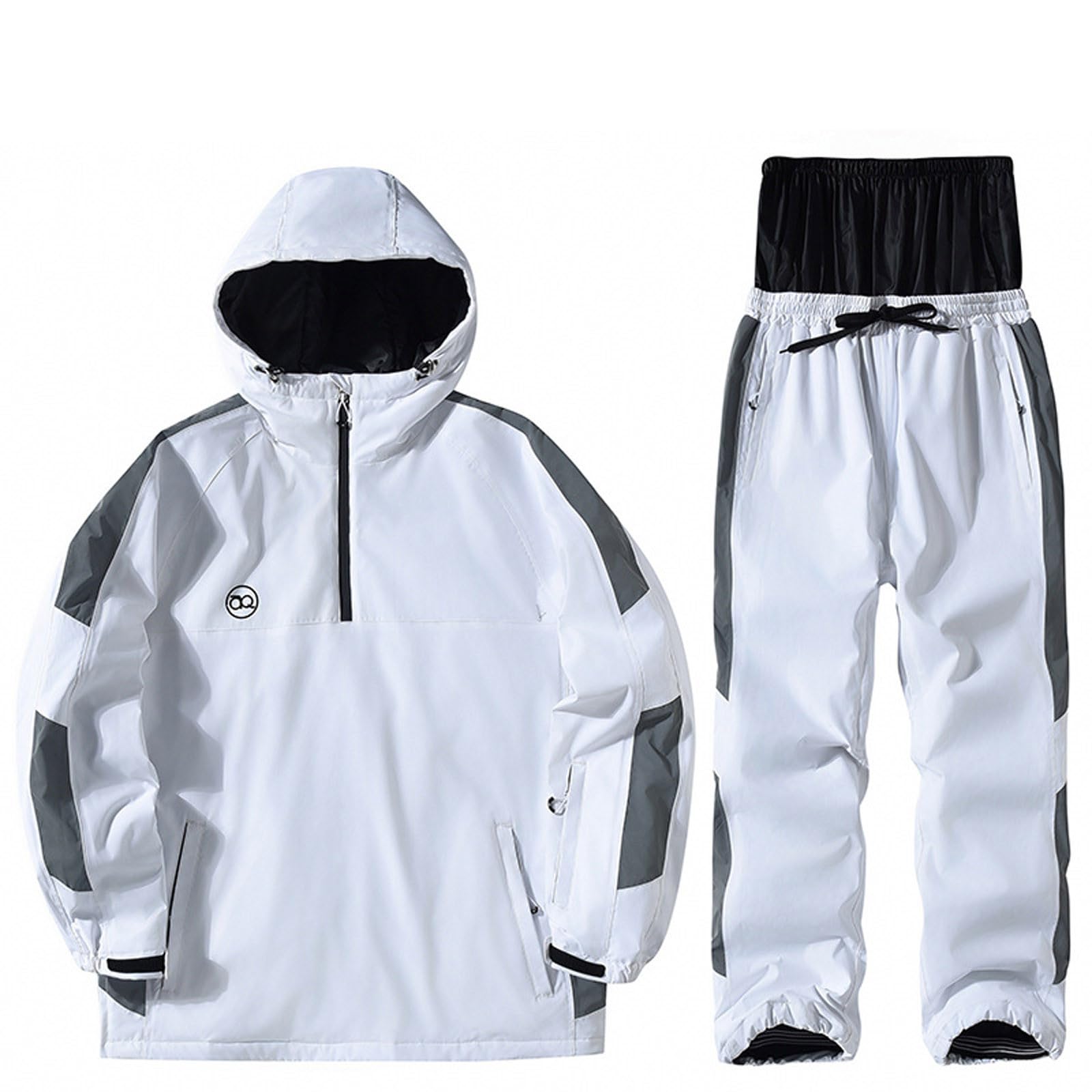 Generisch Trajes de esquí para mujer y hombre, 2 piezas, juegos de snowboard impermeables, resistentes al viento, invierno cálido, chaqueta y pantalones, juego para esquiar, escalada, trajes de nieve