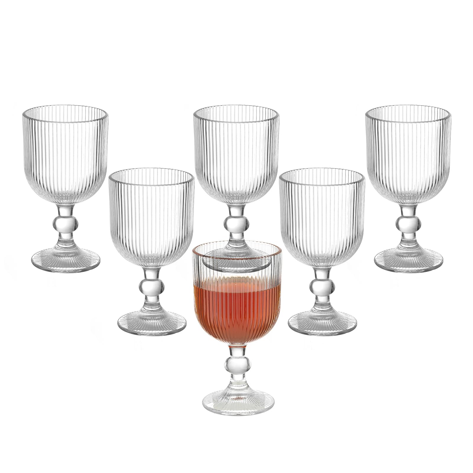 XKXKKE Vintage Wine Glasses Set of 6