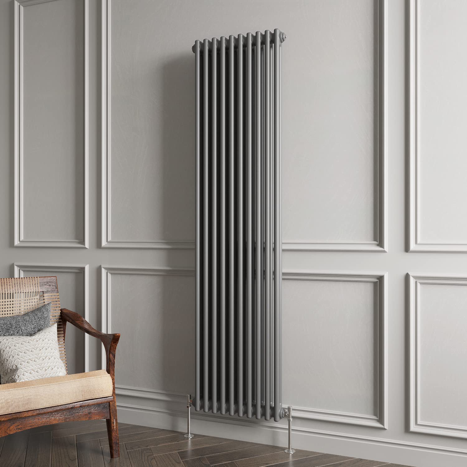2 Column Radiator Anthracite Traditional Style 1800x470mm Vertical Vintage Radiator,Design for Bedroom, Dining Room, Living Room — image 1