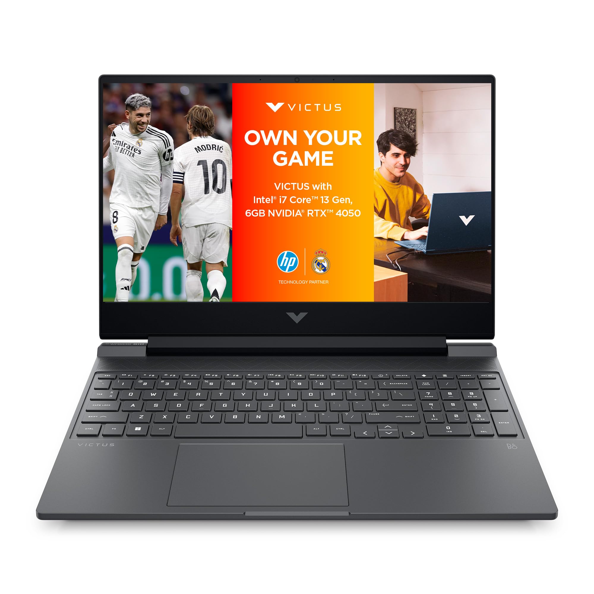 HP Victus, 13th Gen Intel Core i7-13620H, 6GB NVIDIA RTX 4050 Gaming Laptop (16GB DDR6, 1TB SSD) 144Hz, IPS, 15.6"/39.6cm, FHD, Win 11, MS Office 21, Mica Silver, 2.3kg, Enhanced Cooling, fa1332TX