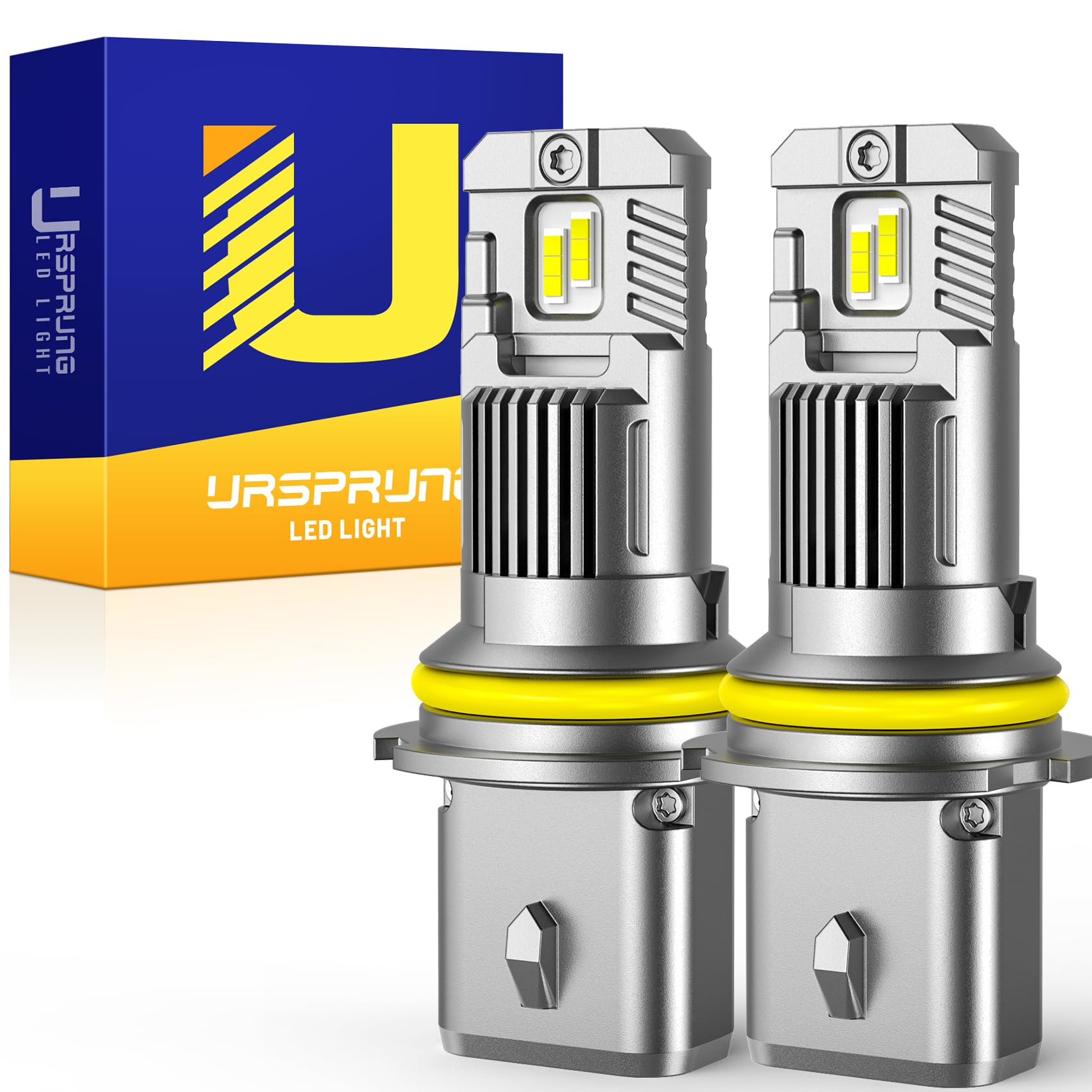 Ursprung Fahren 2025 9004/HB1 Bulb, Super Bright 9004 Bulb, Plug-N-Play 1:1 Size Halogen Replacement, All in One design Dual Beam, 99% Canbus Ready, 6500K Cool White, Pack of 2
