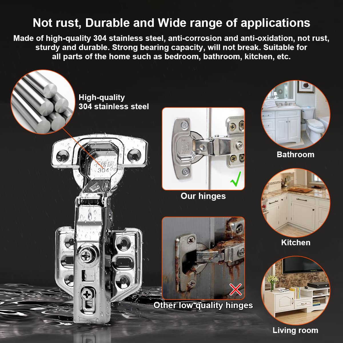 Charniere Porte Placard 16 Pièces Charniere Porte Cuisine Avec Amortisseur, 90 Degrés Charnière