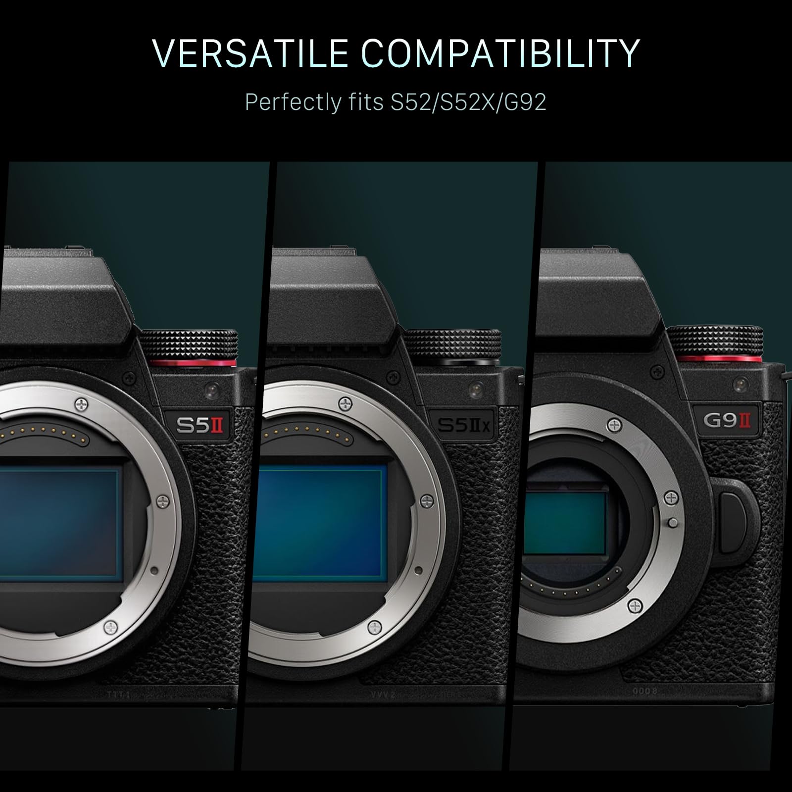 Tilta Gabbia S1R ii, gabbia per fotocamera completa compatibile con S1R/S5 IIX/G9 II, filettatura 1/4″-20 - Nero TA-T80-FCC-B