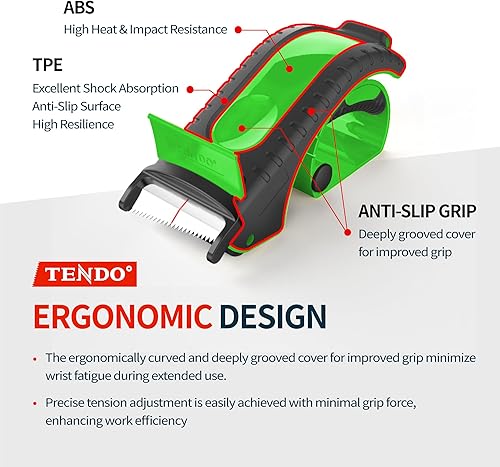 Vista 50 de Dispensador de cinta de envío resistente: TENDO° Premium Line - Dispensador de piezas maestras de 2 pulgadas reutilizable, reemplazable y ecológico