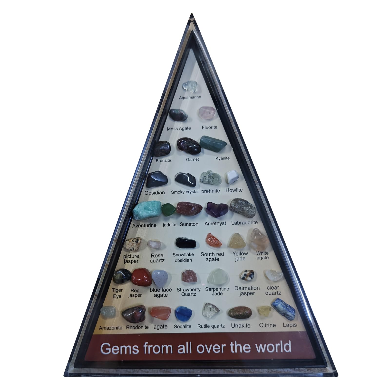 Tsophreniq Yellow Multifuntional Natural Stone Set Containing 36 Crystal Agate Minerals Suitable For Collectors And Enthusiasts Crystal Gemstones Educational Set
