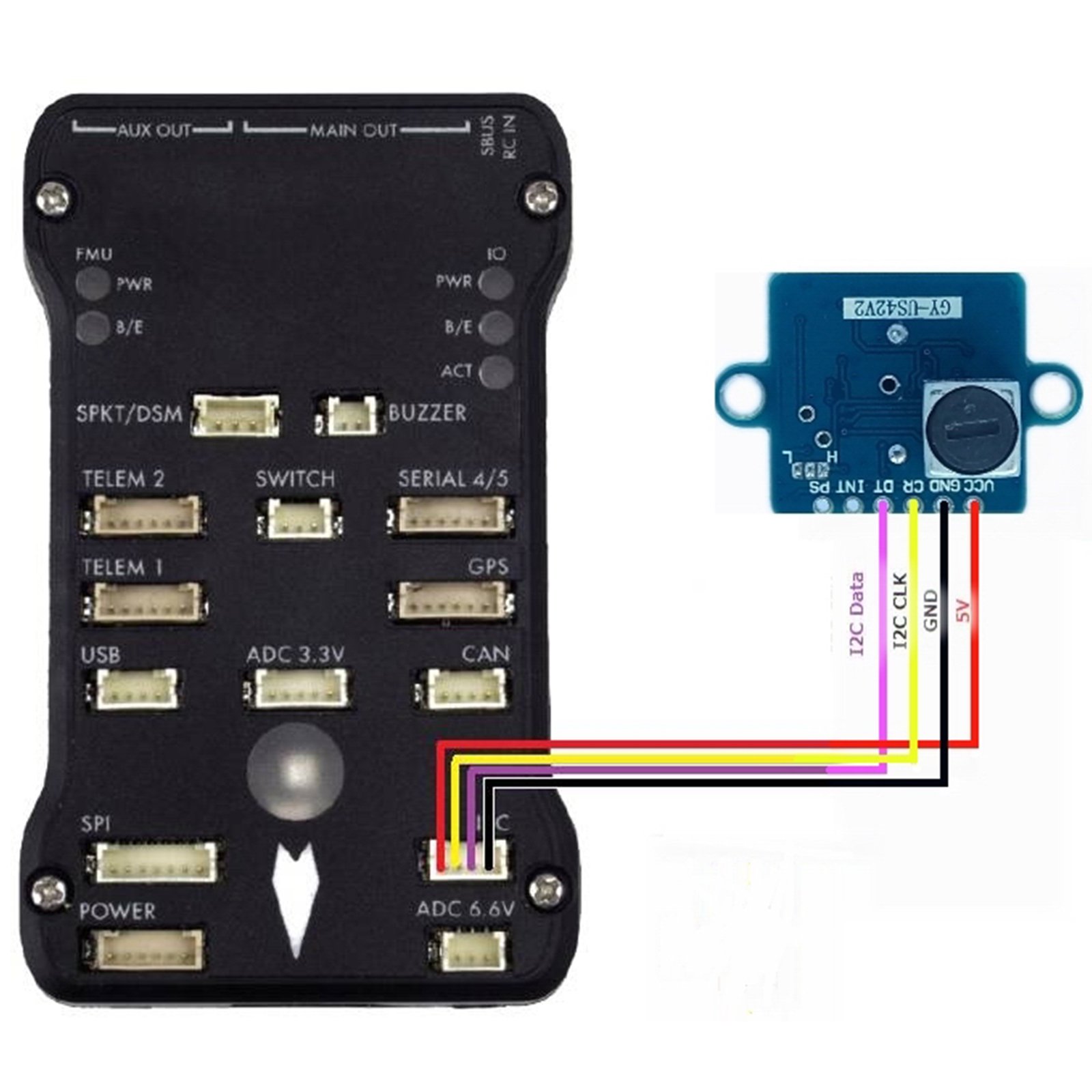 Sensore Ultrasuoni GY-US42 - Modulo Distanza Per Arduino E Pixhawk, 3-5V, 20-720cm - Foto 3