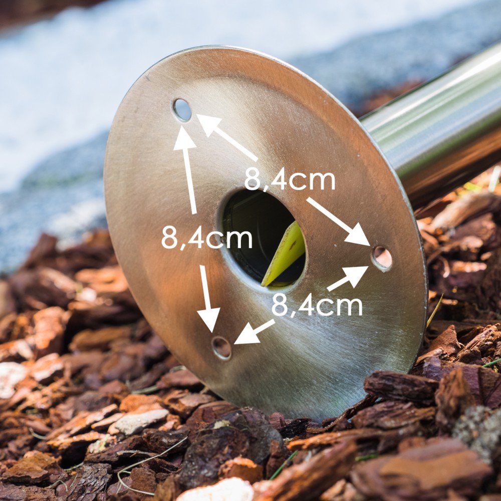 HOFSTEIN Außenleuchte Moskau, Außenstehleuchte aus Metall/Glas in Edelstahl gebürstet/Klar, Wegeleuchte im modernen Design für Garten, Außenbereich, Hof, Terrasse, 105 cm, E27, IP44