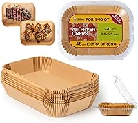 Vista 14 de Katbite Forros desechables para freidora de aire – Forros cuadrados antiadherentes de papel para freidora de aire de 8 pulgadas, papel pergamino sin