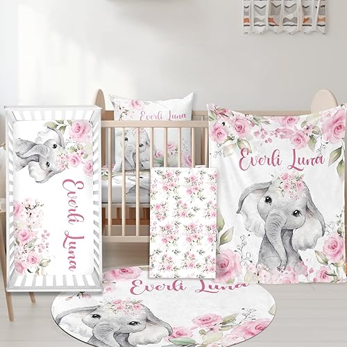 Juego de ropa de cama personalizada para cuna decoración personalizada para guardería, manta de bebé, sábana bajera para cuna, funda para cambiador, disponible en Yaxa Peru