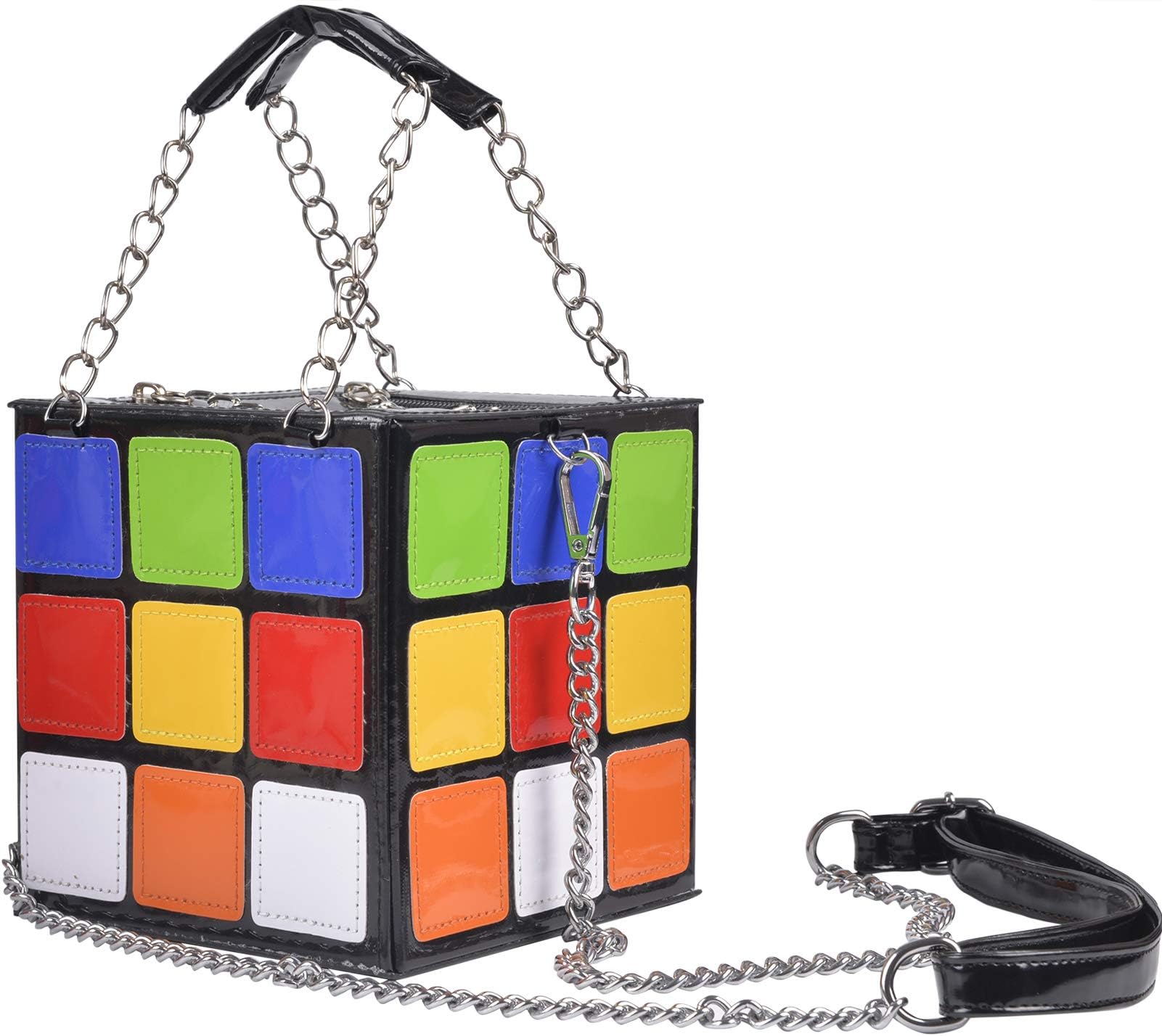 Women's Cute Rubik's Cube Handbag Magic Cute Shape Shoulder Bag Clutch Bag