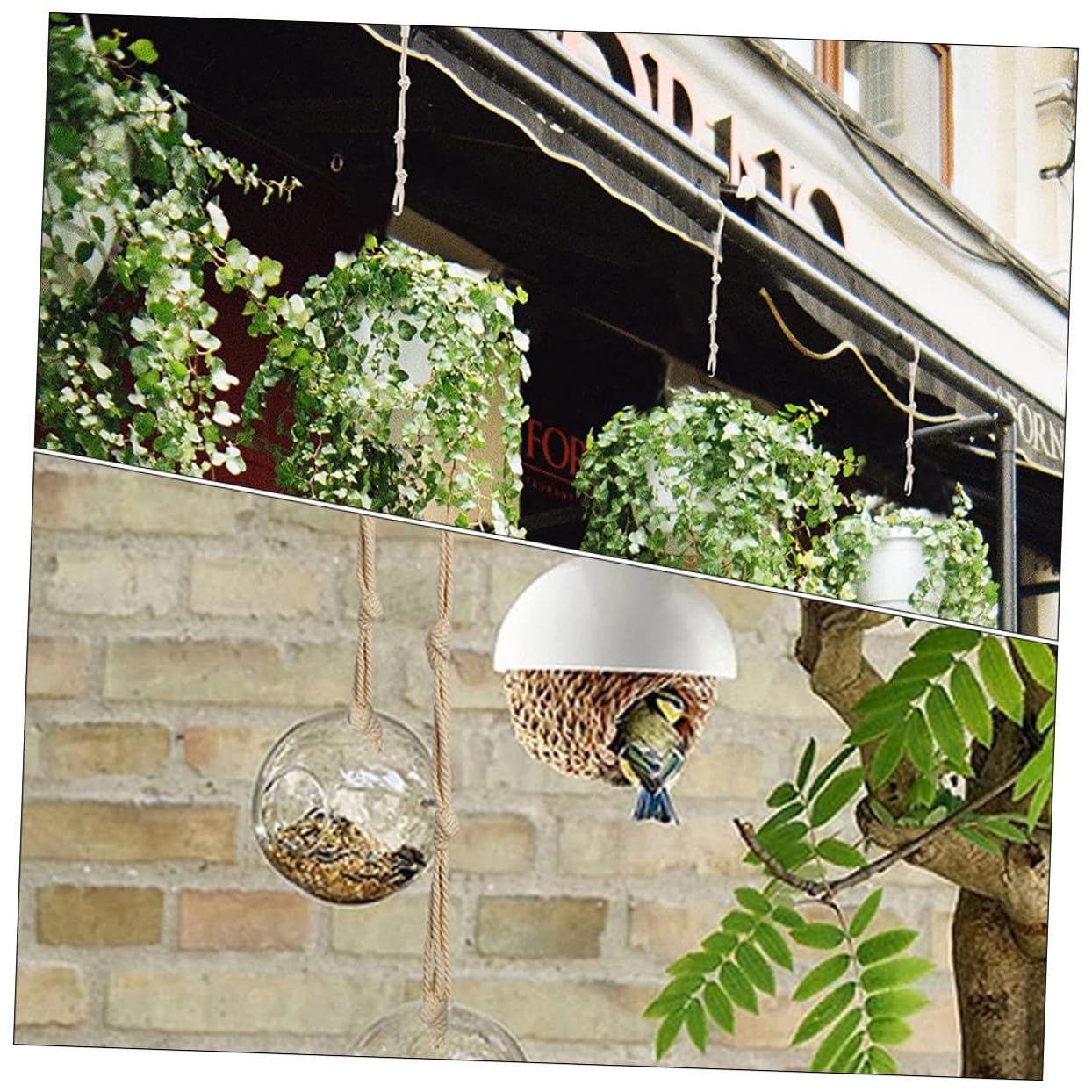 Abaodam 3 Ensembles Rallonge De Crochet pour Plante Jardinière Suspendue D'extérieur Jardinière Suspendue en Macramé Pendaison Usine Cintre Beige Coton 8 Pièces * 3