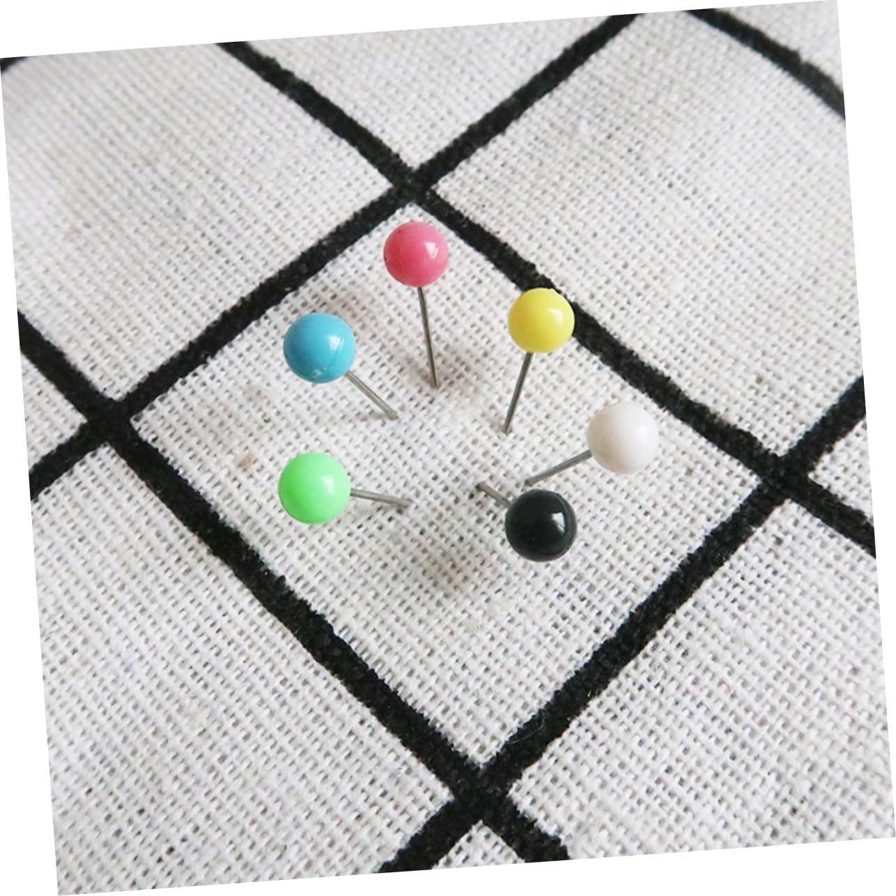 100pcs Pearlized Ball Head Straight Pins for Sewing Quilting and Craft Projects 4MM Diameter Colorful Plastic Needle Set