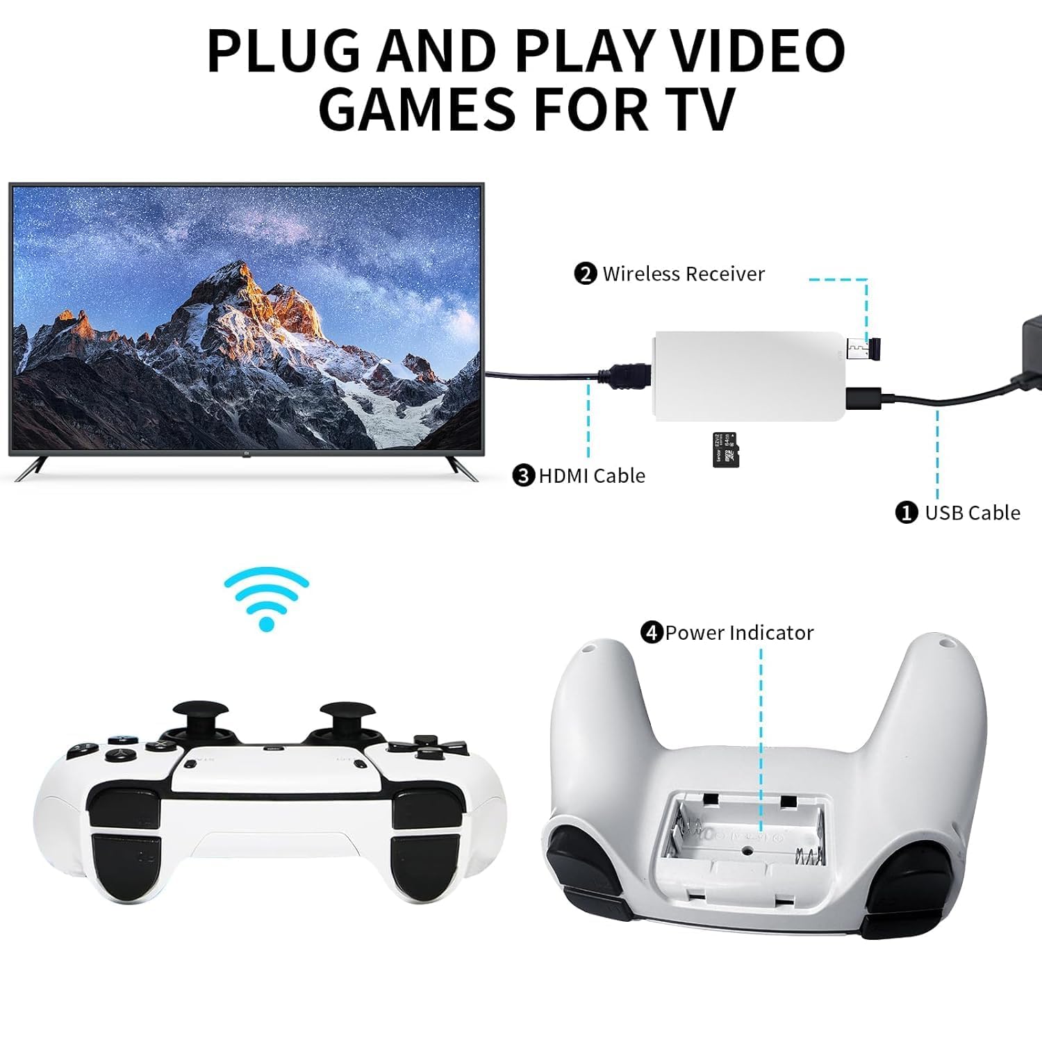 Snapklik.com : Wireless Retro Handheld Game Console, Built-in 20,000 ...