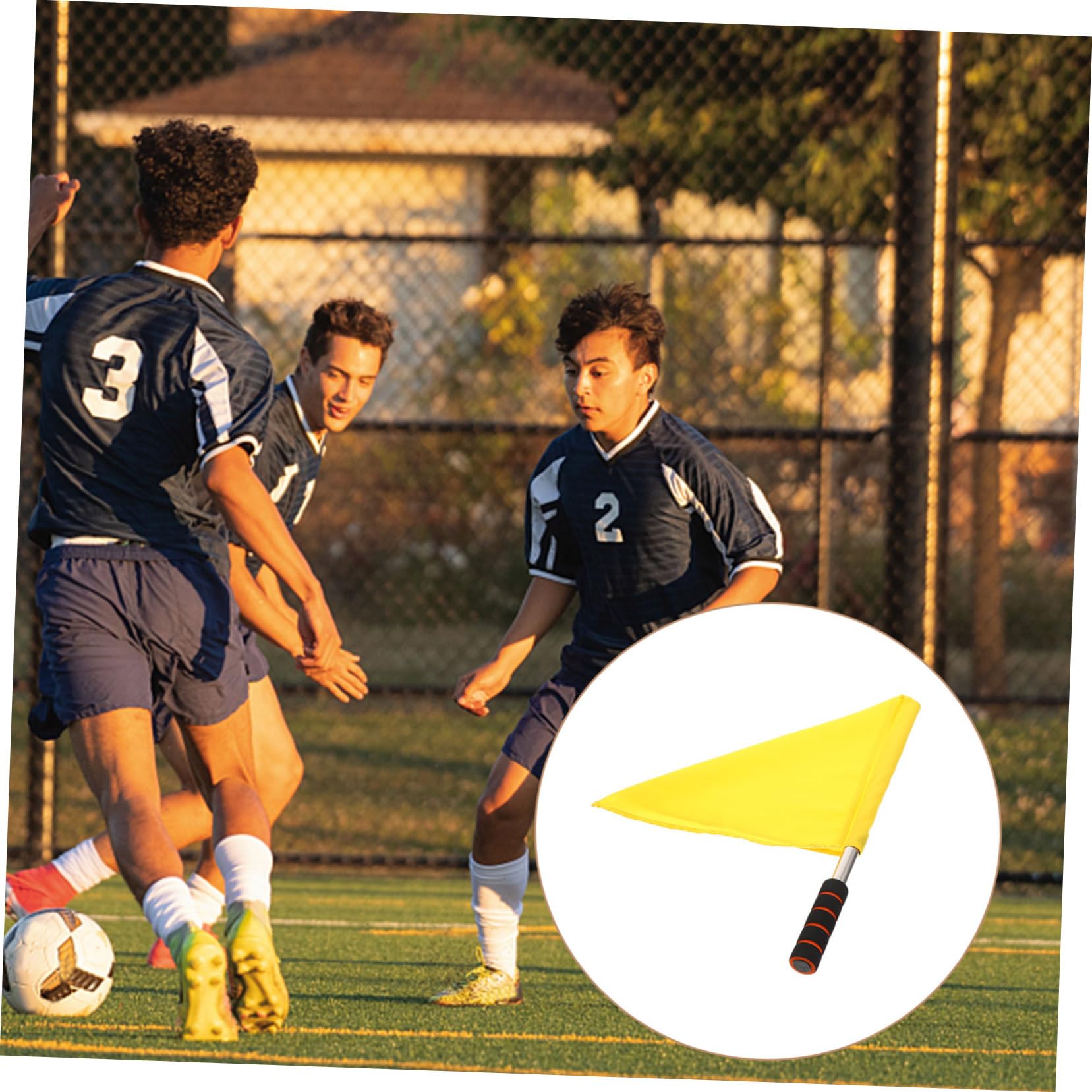 TOVINANNA Traffic Signal Waving Flag Handheld Referee Flag for Sports Safety for Events Cheerleading Athletic Training