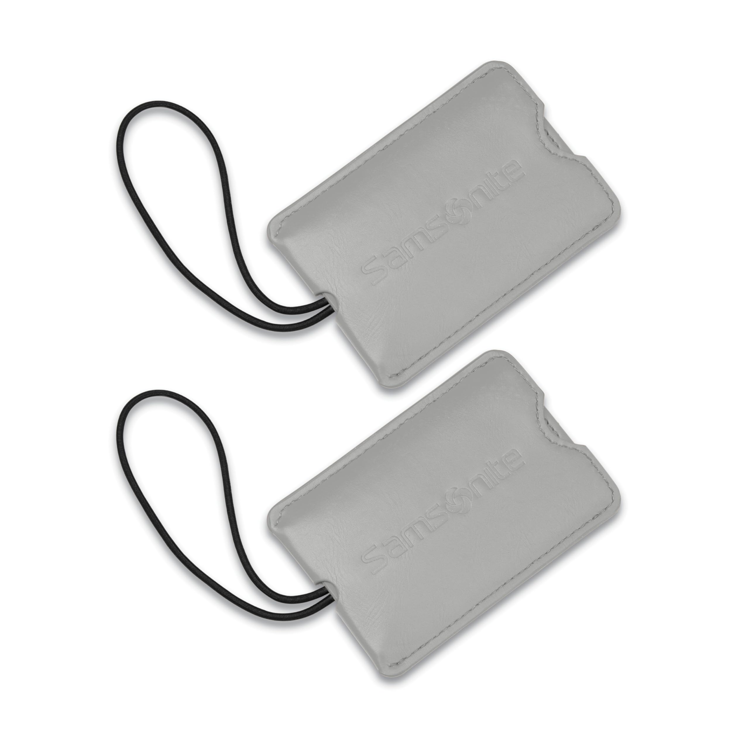 2-Pack Vinyl ID Tags, Light Grey