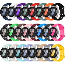 24 Pack Bands Compatible for Samsung Galaxy Watch 7/FE/6/5/4 40mm 44mm, 5 Pro, Watch 6/4 Classic 43mm 47mm 42mm 46mm, 20mm Sport Replacement Soft Silicone Strap for Women Men