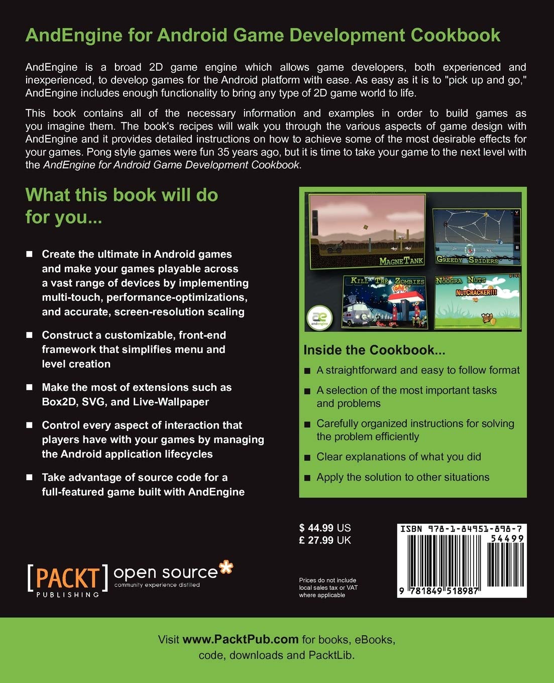 AndEngine for Android Game Development Cookbook (English Edition) :  Schroeder, Jayme, Broyles, Brian: Amazon.de: Bücher