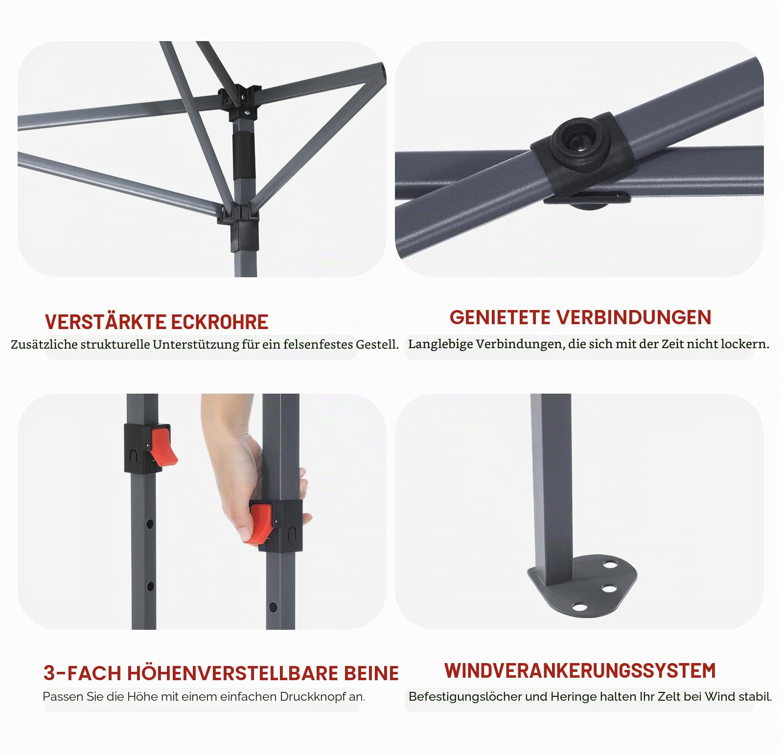 ABCCANOPY Faltpavillon UV50+ mit 2 Seitenwänden, Gelb 300 cm | 500D Polyester,wasserdicht, 4 Sandsäcke & Rolltragetasche – für Garten & Camping