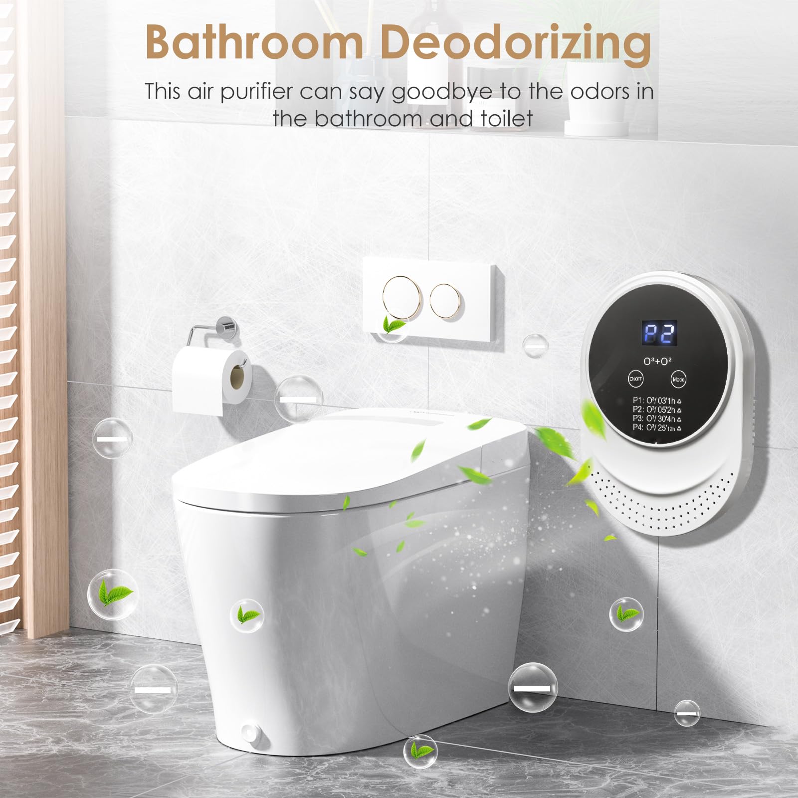Desodorizador de arena para gatos, purificador de aire para 99% de caca de perro, ionizadores de aire con enchufe para el hogar, inodoro, cocina, mascotas, casa, coche, purificador de aire