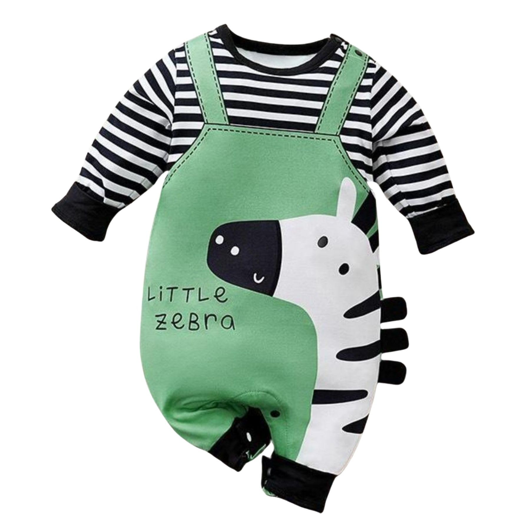 Baby Boys And Girls Clothes With Animal Print One Pieces